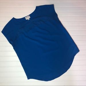 Laser-cut Blue Blouse